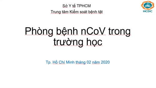 Phòng bệnh nCoV trong trường học